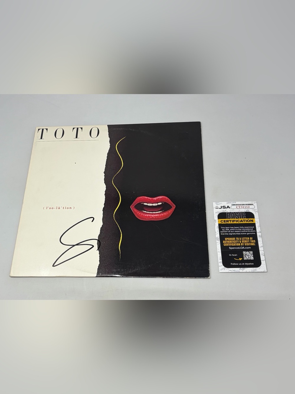 Steve Lukather signed Toto Isolation Album JSA COA